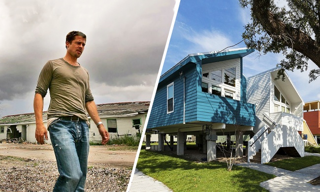 Buen ejemplo: Brad Pitt ha construido más de 100 casas para las víctimas del huracán Katrina