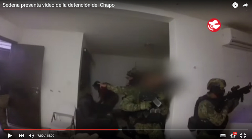 Sedena presenta video de la detención de «El Chapo»
