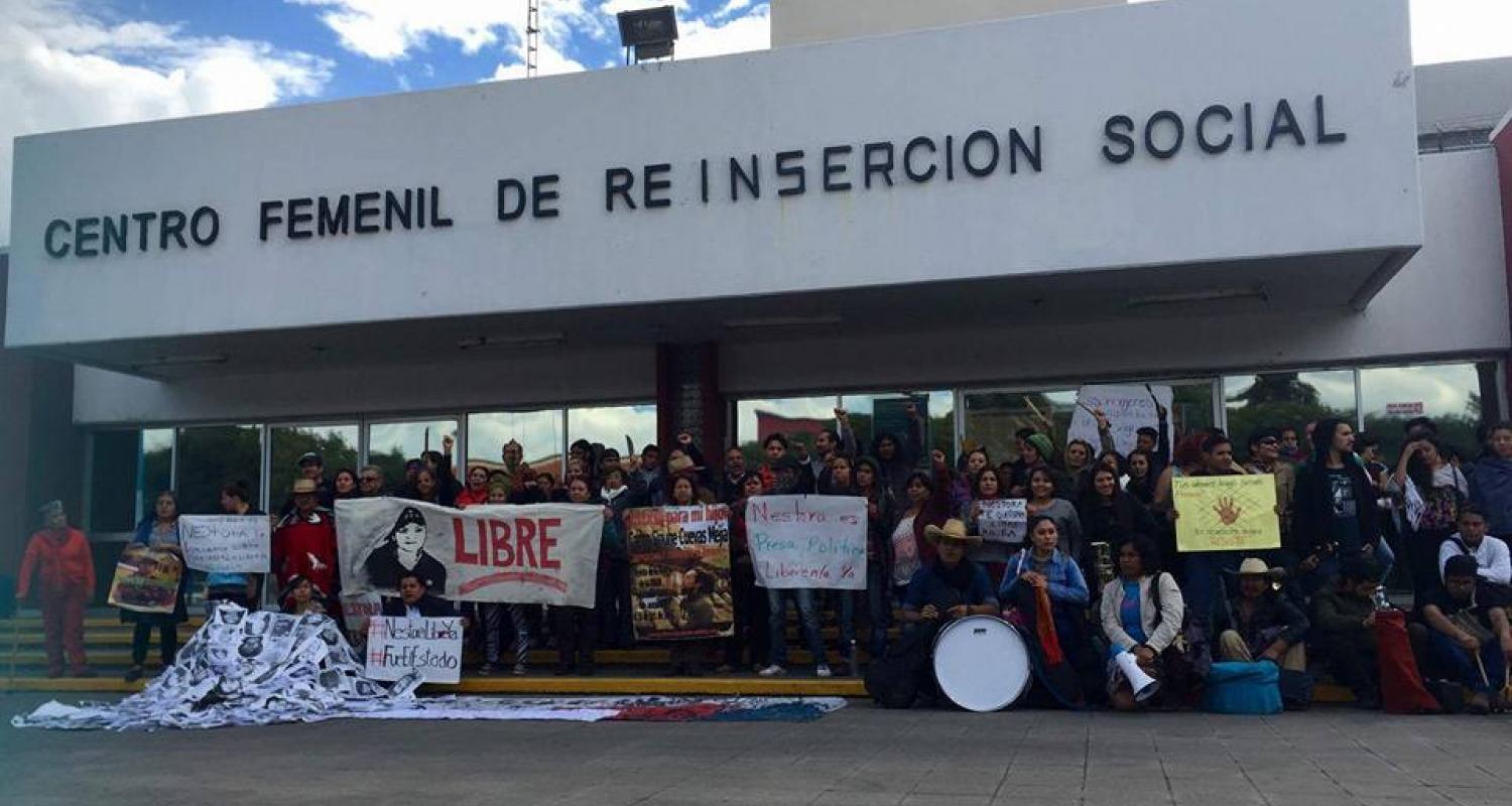 Organizaciones sociales exigen su liberación en «Visita colectiva a Nestora Salgado»