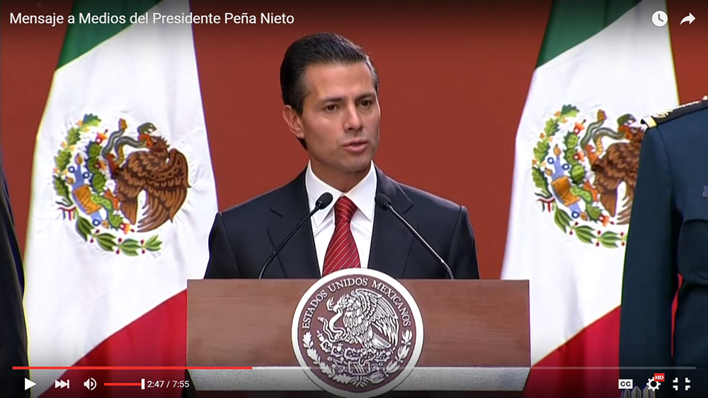 Mensaje de Peña Nieto sobre la captura del Chapo