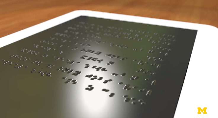 Desarrollan una nueva pantalla touch que despliega texto en braille