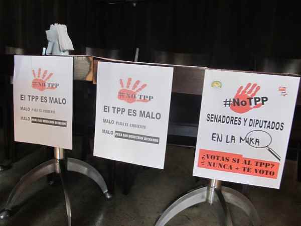 Organizaciones de la Araucanía instan  a parlamentarios  a expresar su posición ante el tratado comercial TPP