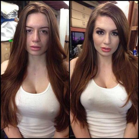 Así lucen las modelos Playboy «antes y después » del maquillaje