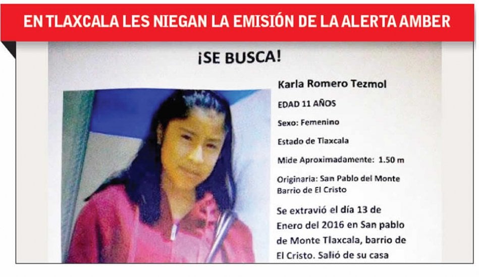 Desaparece niña en Tlaxcala y autoridades no investigan