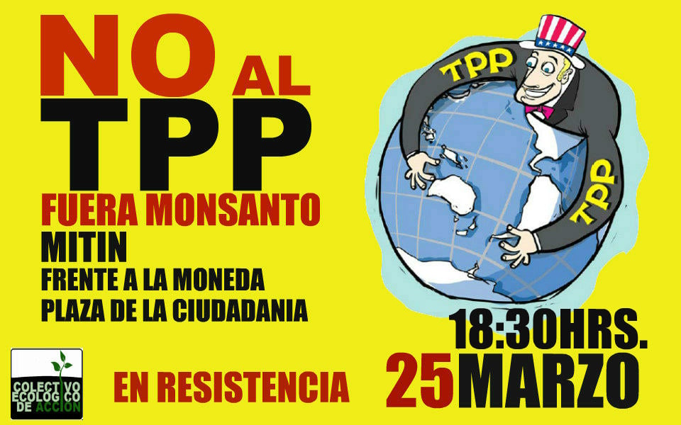 25 de marzo: Manifestación contra el TPP frente a La Moneda