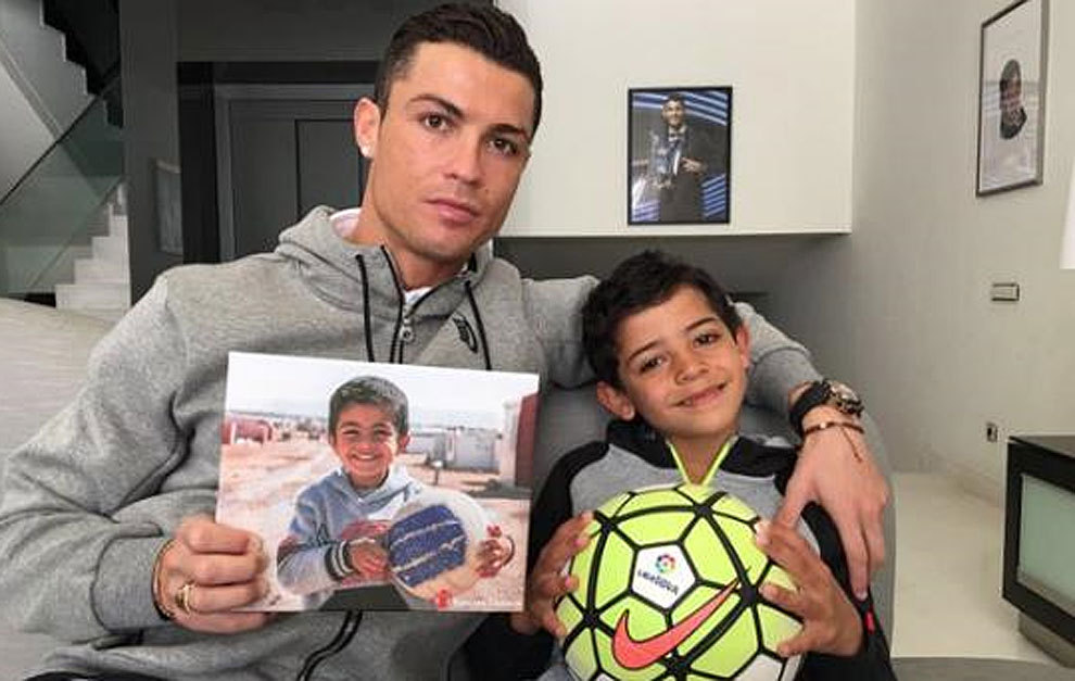 Cristiano Ronaldo muestra su apoyo a los niños sirios