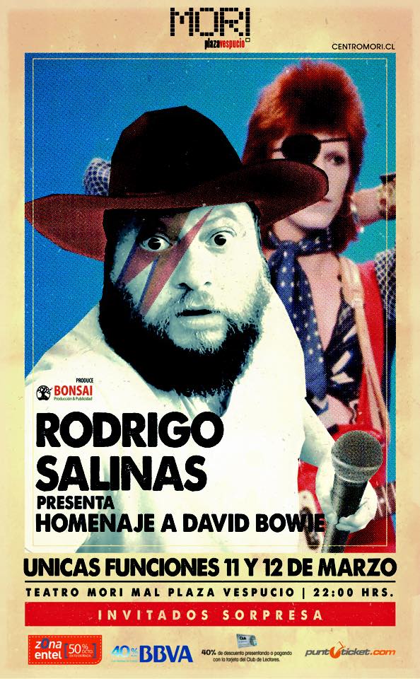 Rodrigo “Guatón” Salinas debuta con nuevo stand up “Homenaje   a David Bowie”
