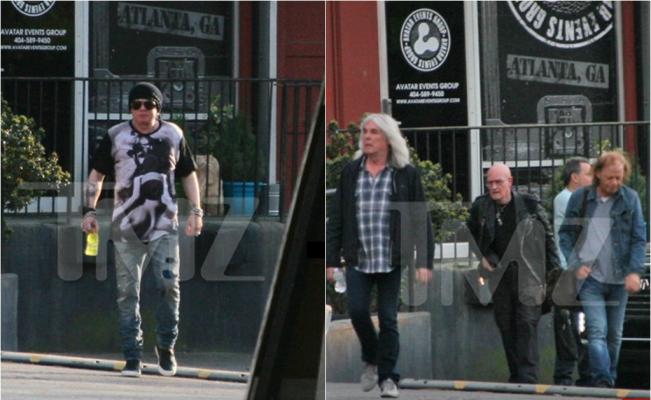 Axl Rose y AC/DC son fotografiados a la salida de un estudio en Atlanta