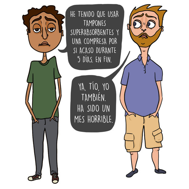 Ilustraciones que reflejan cómo sería el mundo si los hombres tuvieran