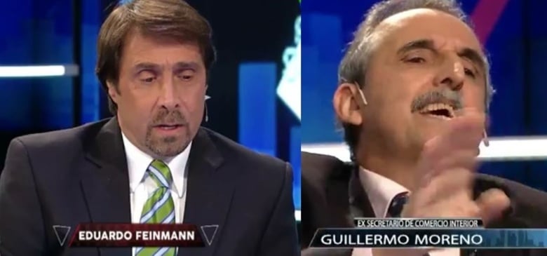 El fuerte momento de tensión entre Guillermo Moreno y Eduardo Feinmann