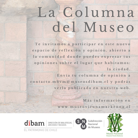 Museo Benjamín Vicuña Mackenna invita a escribir columnas sobre la ciudad