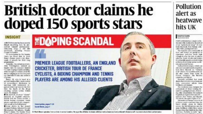 Escándalo: Médico inglés asegura que dopó a más de 150 deportistas de elite