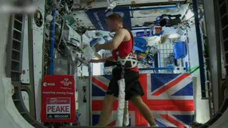 Un astronauta corrió la maratón de Londres desde el espacio