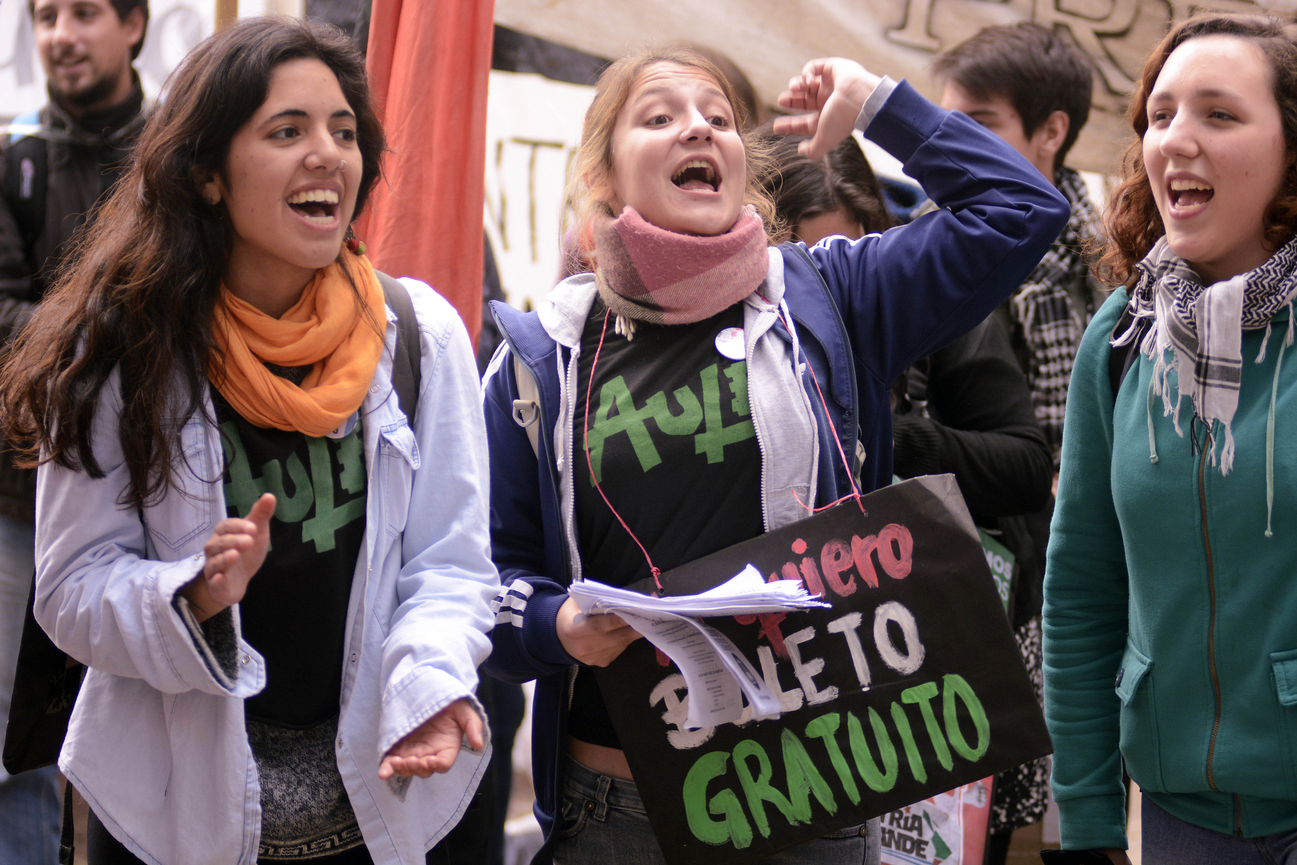 Miles de estudiantes ganaron las calles para pedir la implementación del Boleto Estudiantil Gratuito