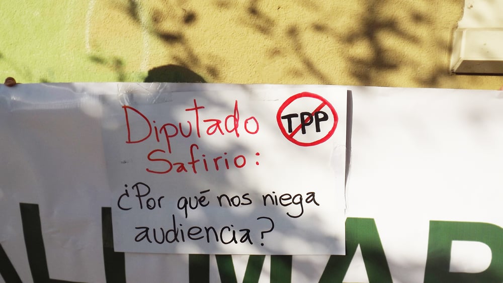 Diputados niegan audiencia para hablar del TPP a organizaciones ciudadanas