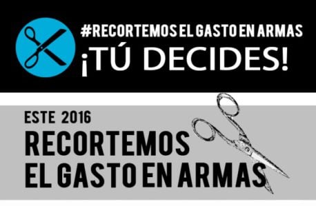 Inician campaña nacional llamada “Recortemos el Gasto en Armas”