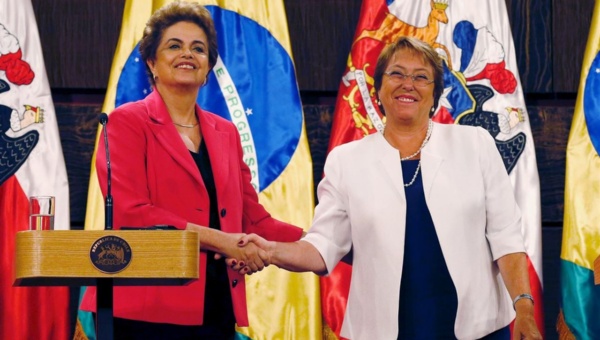 Bachelet expresa su apoyo a Dilma Rousseff por el juicio político que podría enfrentar
