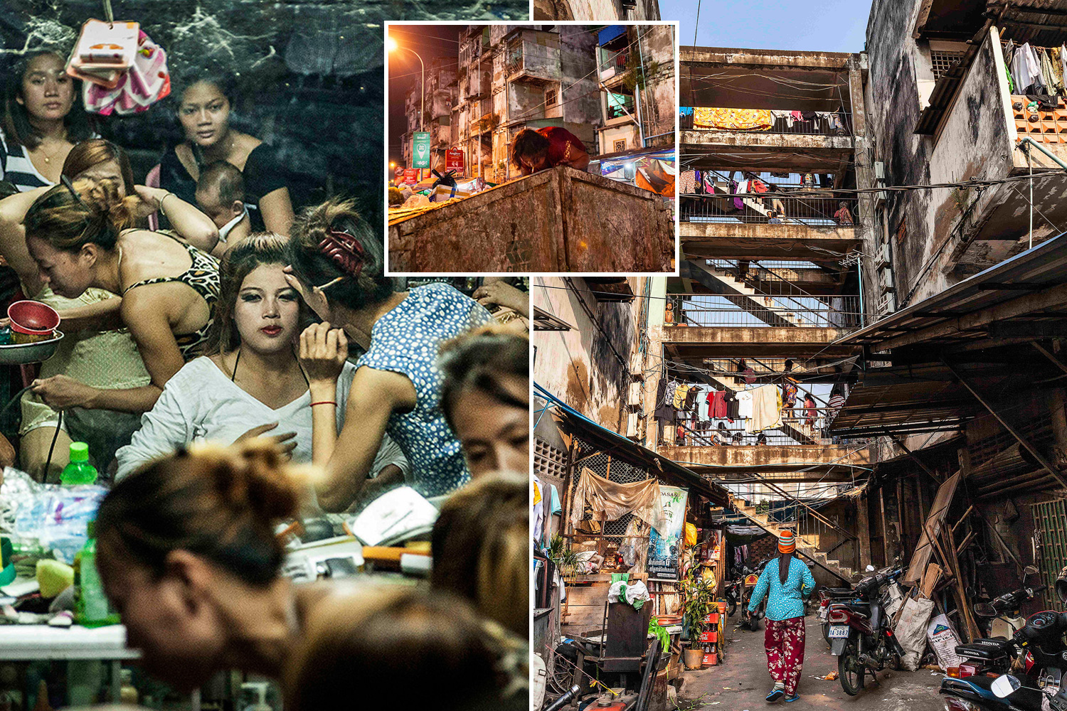 Impactantes imágenes revelan el interior de tugurio en Camboya lleno de prostitutas y adictos a las drogas
