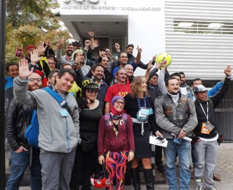Autoridades y Ciclistas participan en IX Medición de Eficiencia del Transporte