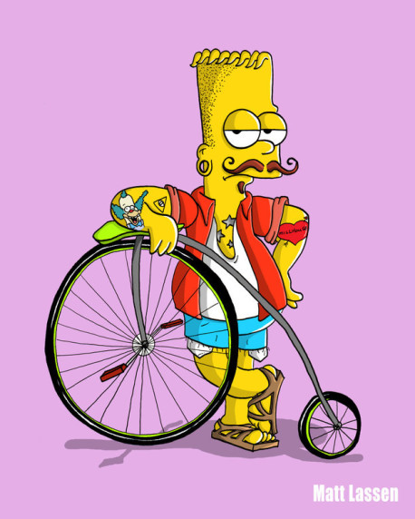 Famosos dibujos animados reimaginados como hipsters