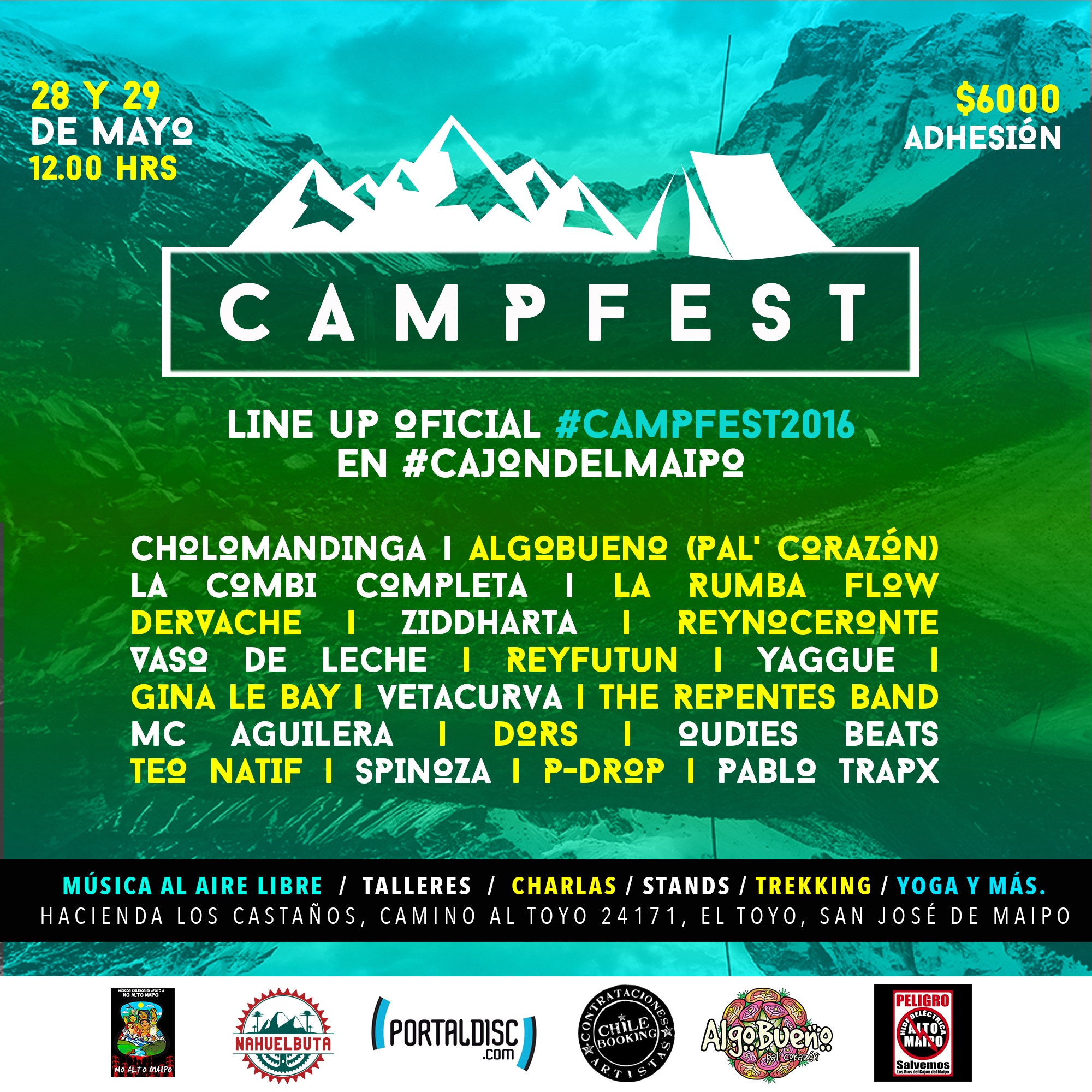 Se viene el CampFest un fin de semana de música y naturaleza en el Cajón del Maipo