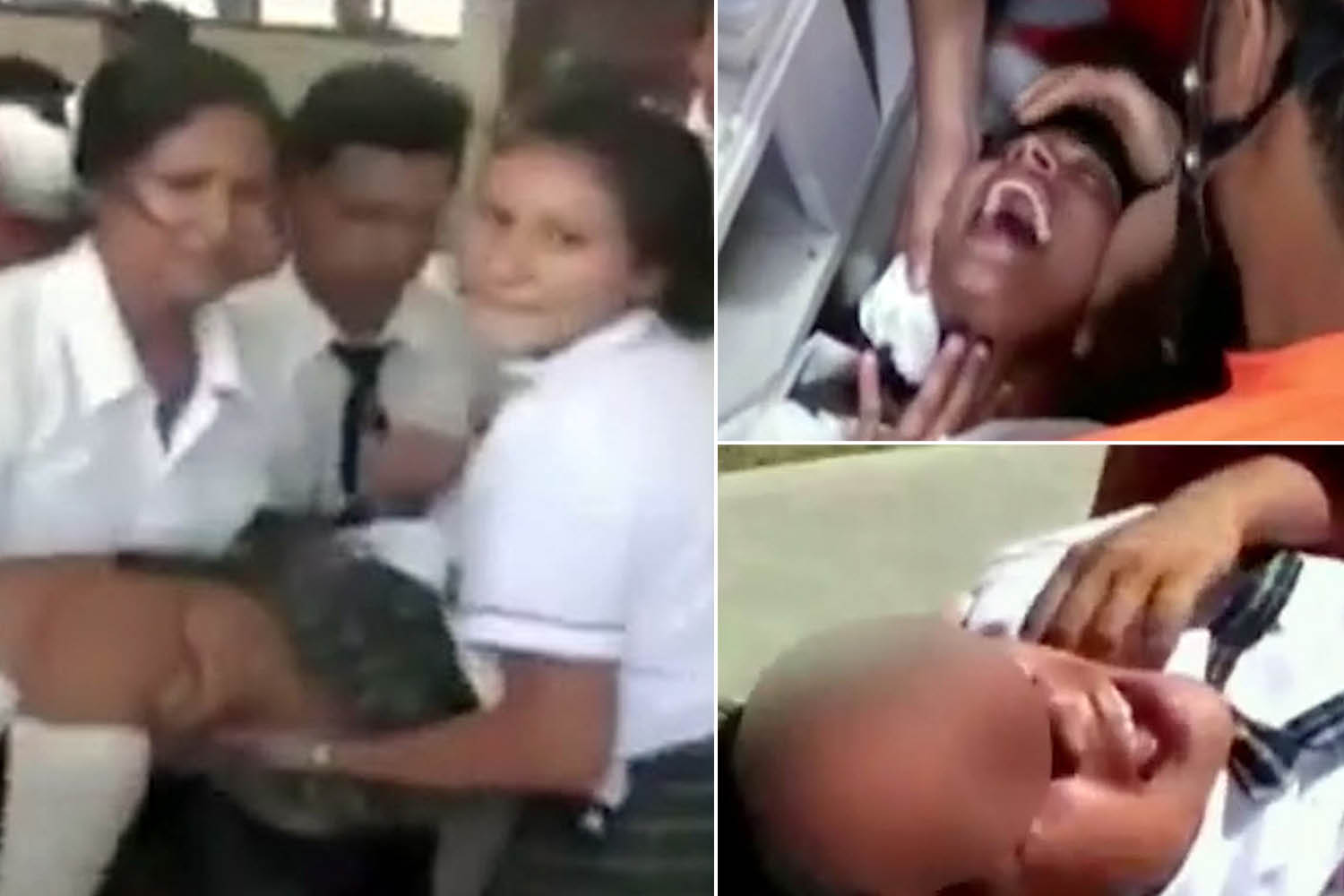 O irmão pegando a irmã