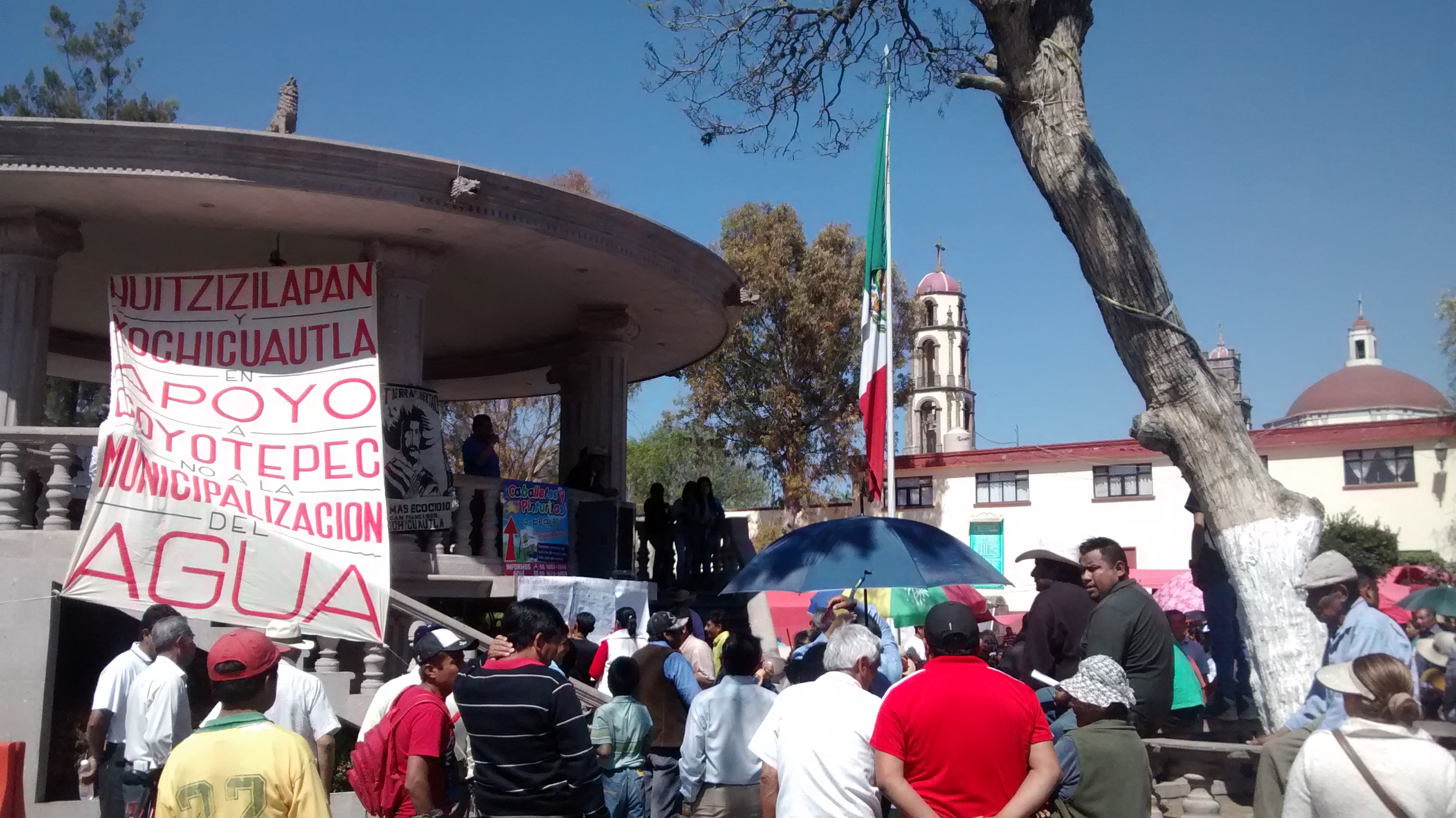 Habitantes de Coyotepec denuncian intento de privatización de agua