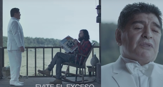 VIDEO: Maradona y su comercial donde encarna a Dios