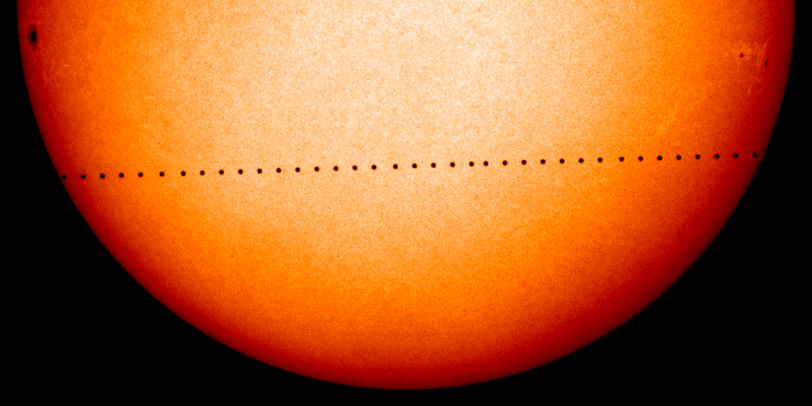 El tránsito de Mercurio frente al Sol en fotos