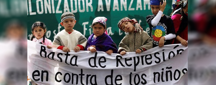 Marchan por la libertad de los Presos Políticos Mapuche