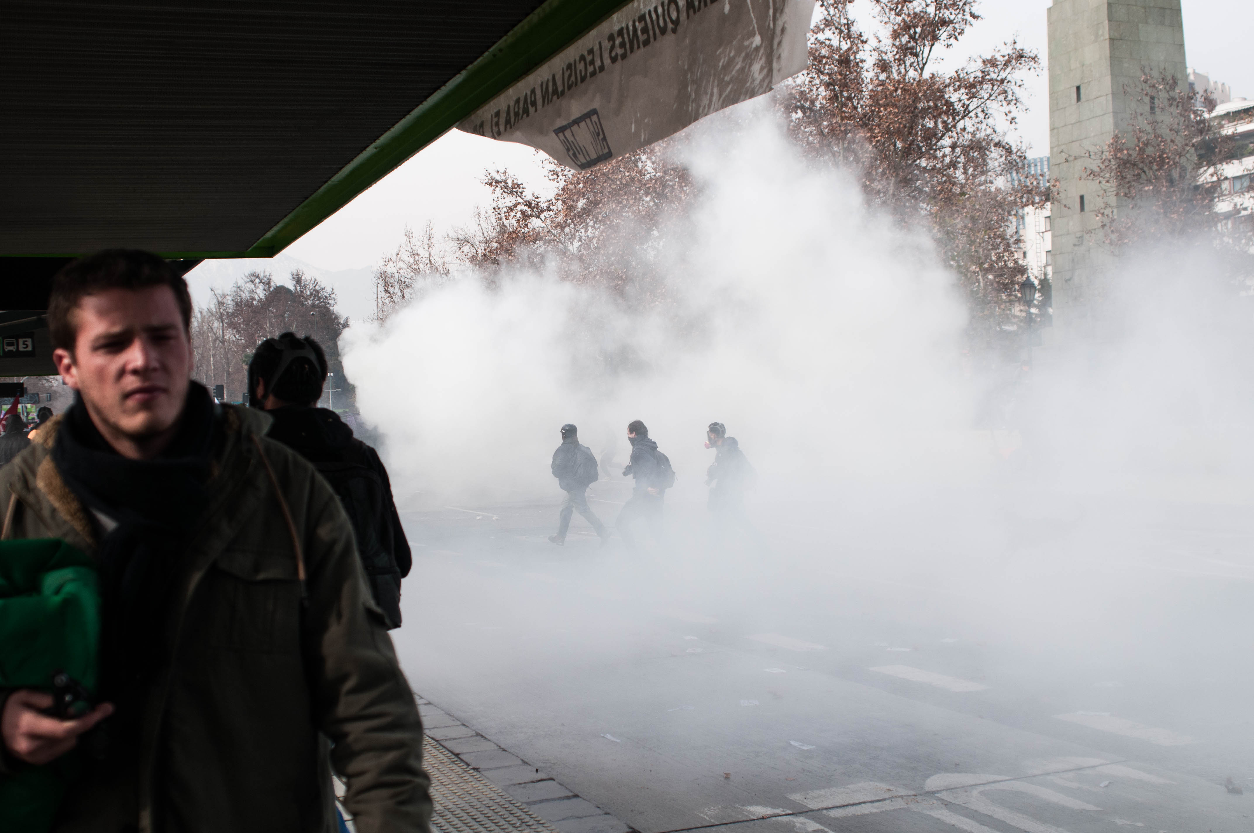 Violenta represión por parte de Carabineros en marcha estudiantil