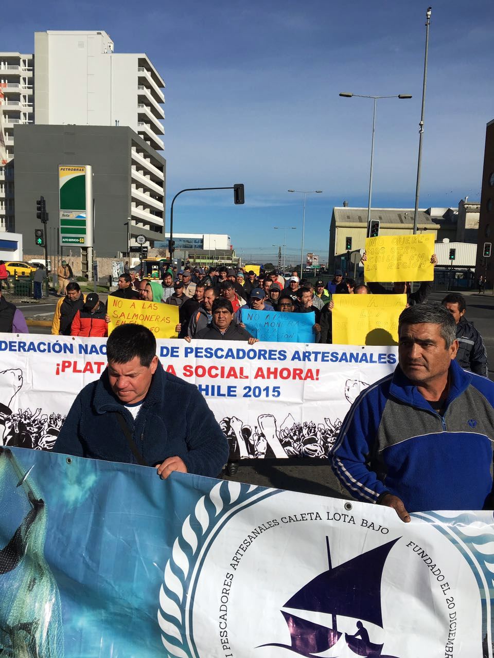 Pescadores Artesanales marchan en Concepción para exigir anulación de la Ley de Pesca