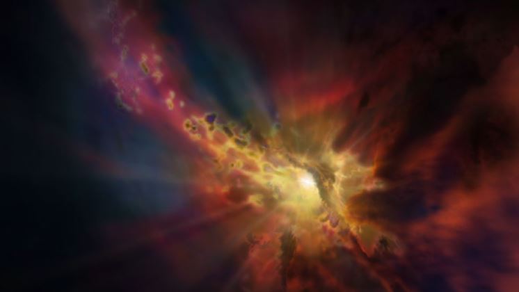 Astrónomos observan «tormenta» intergaláctica fluyendo hacia el centro de un agujero negro supermasivo