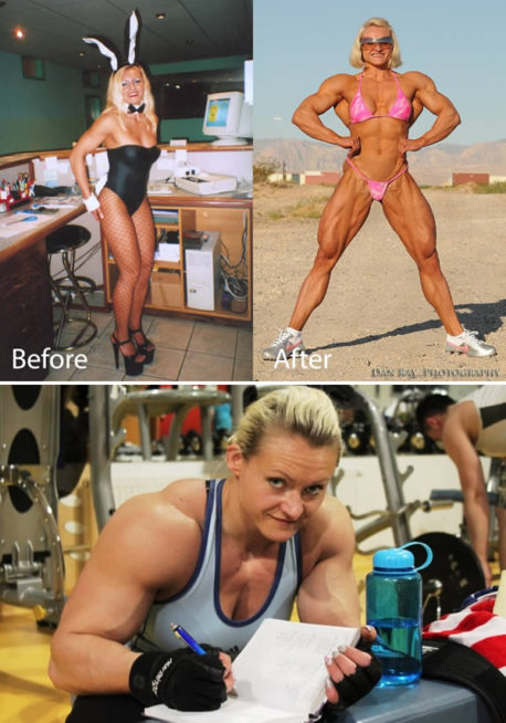 Impactantes imágenes del antes y después de 8 mujeres culturistas que se pasaron con los esteroides