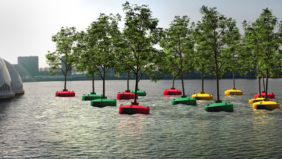 Plantan el primer “bosque flotante” en las aguas del puerto de Rotterdam