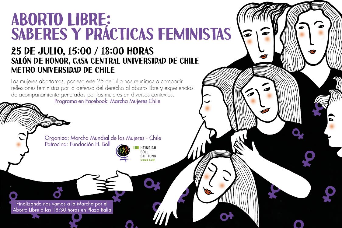 Feministas convocan a jornada de reflexión en la Universidad de Chile previo a marcha por aborto libre