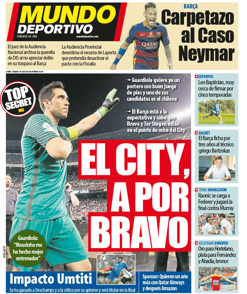Prensa española asegura que Guardiola quiere al capitán de la roja en el Manchester City