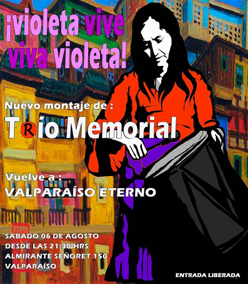 Trio Memorial vuelve a Valparaíso presentando homenaje a Violeta Parra