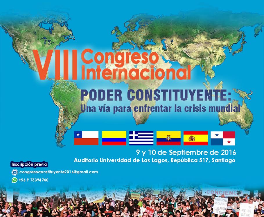 Congreso sobre poder constituyente se realizará en Chile