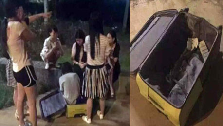 (Video) Compañero de piso viola y mete dentro de maleta a mujer desnuda