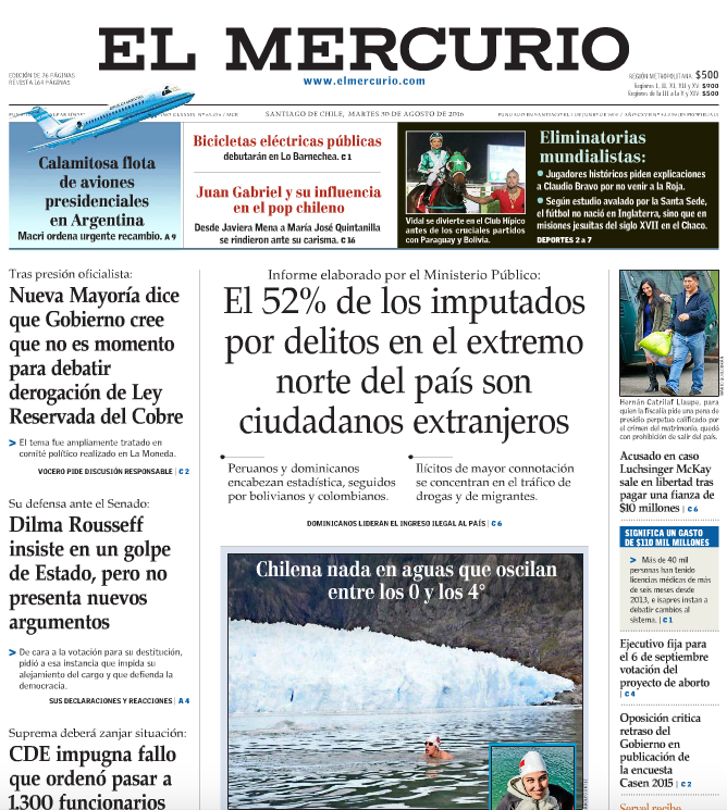 Estereotipos, racismo y xenofobia en El Mercurio