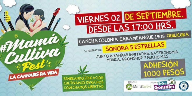 Realizan festival a beneficio de familias que usan cannabis medicinal en Quilicura