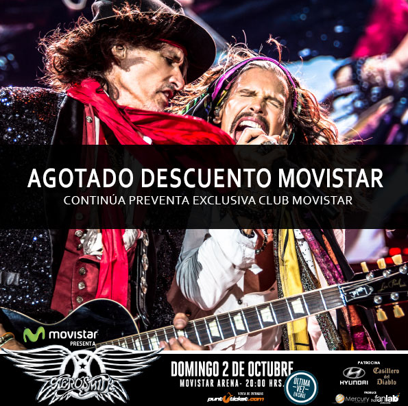 Agotados en 4 horas los 4200 tickets disponibles con descuento para el show de Aerosmith en Chile