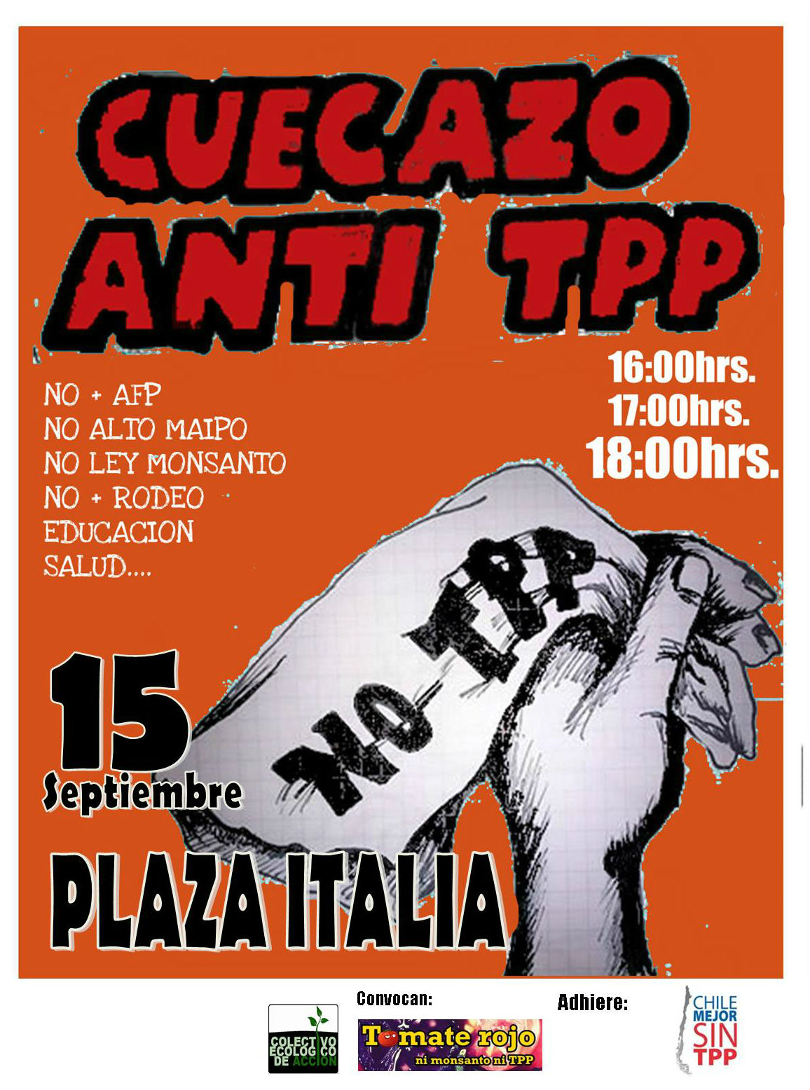 Organizan «cuecazo» en contra del Acuerdo Transpacífico TPP