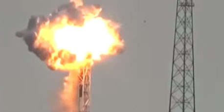 (ViDEO) El momento exacto de la explosión del cohete Falcon 9 de SpaceX