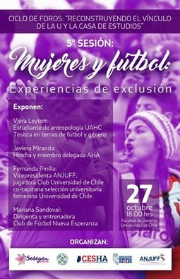 Mujeres se reunirán a compartir sus experiencias de exclusión y resistencia en torno al fútbol