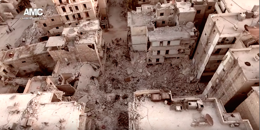 (Video) Siria: Drone captura terribles imágenes de destrucción de Alepo