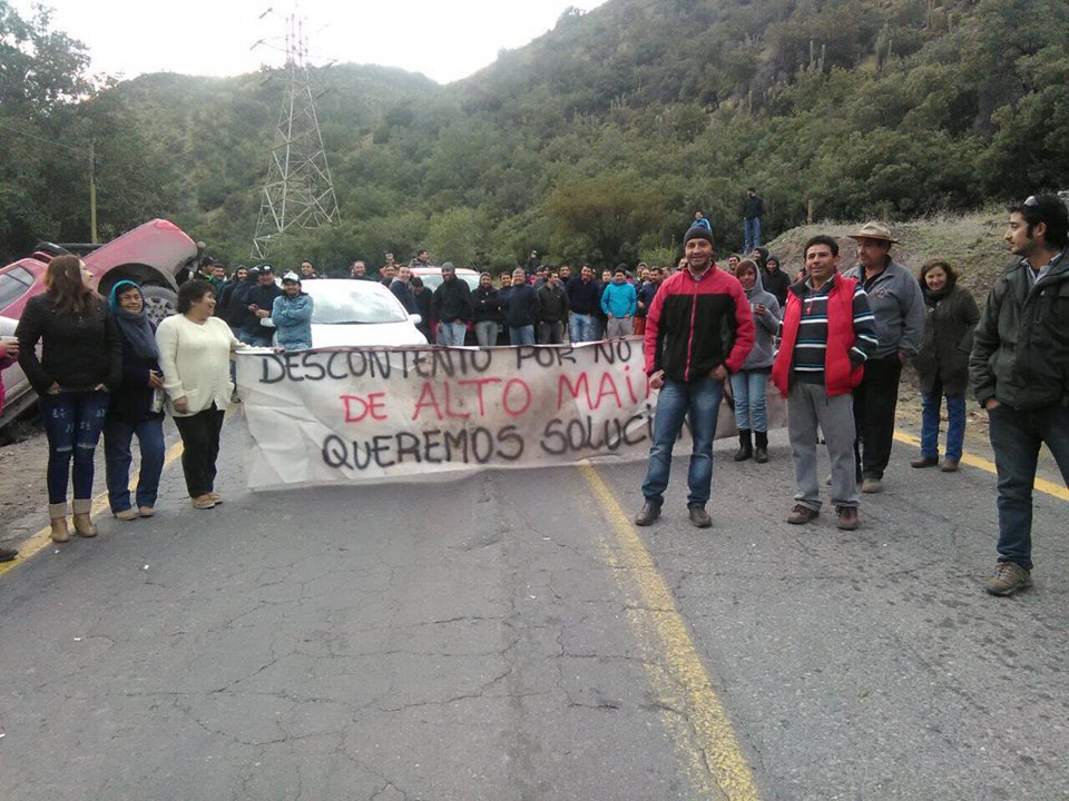 Trabajadores contratistas del proyecto Alto Maipo anuncian inminentes movilizaciones