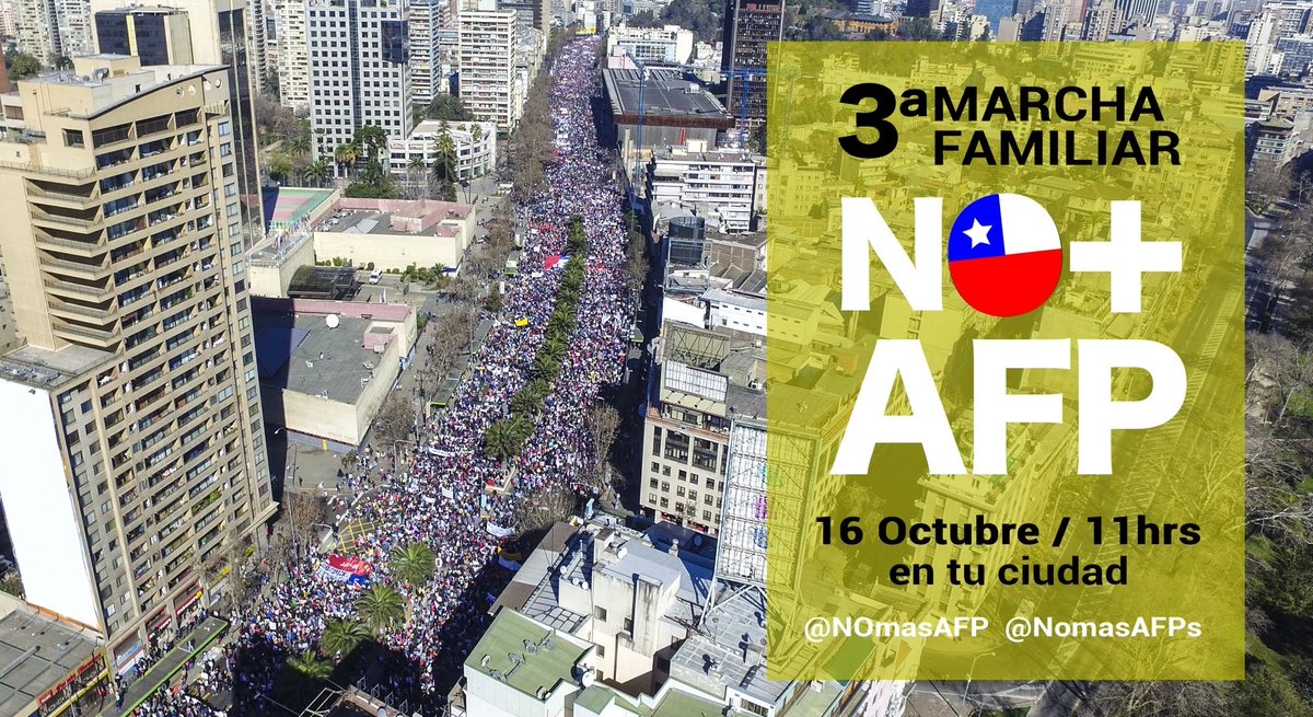 Todos a la marcha contra las AFP este domingo en Chile