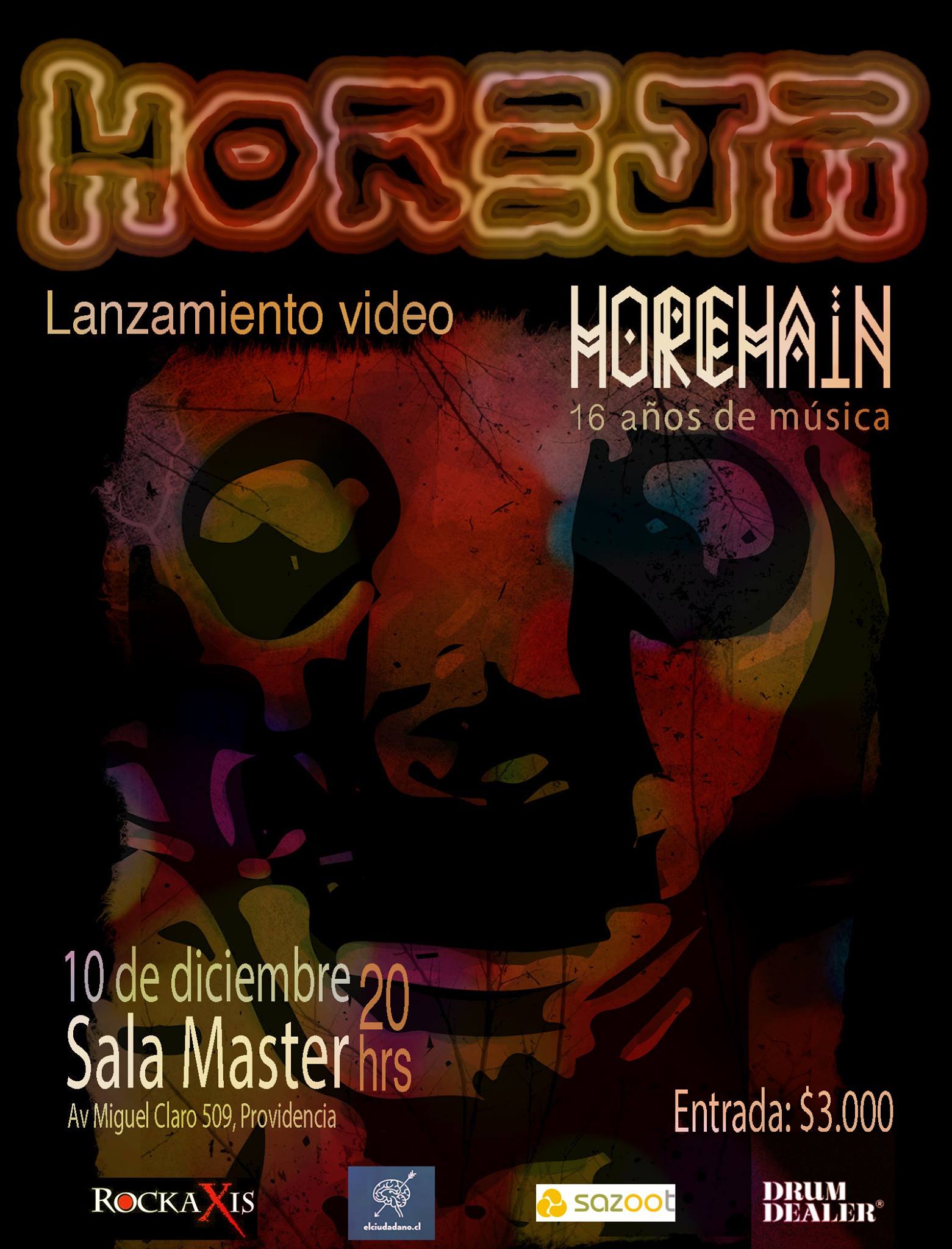Horeja presenta su video «Horehain: 16 años de música» en Sala Master